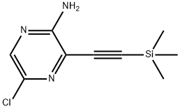 5-chloro-3-((triMethylsilyl)ethynyl)pyrazin-2-aMine Structure