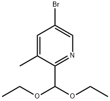 5-BROMO-2-(DIETHOXYMETHYL)-3-METHYLPYRIDINE Structure