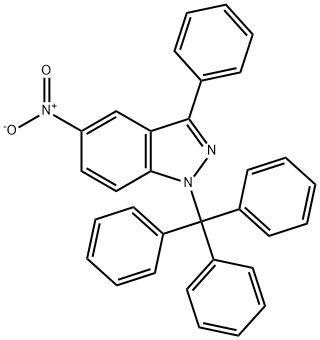5-니트로-3-페닐-1-트리틸-1H-인다졸 구조식 이미지