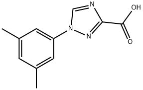 1-(3,5-dimethylphenyl)-1H-1,2,4-triazole-3-carboxylic acid 구조식 이미지