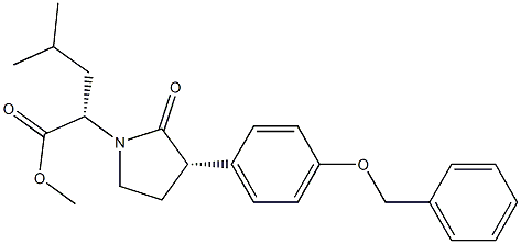 (S)-methyl 2-((S)-3-(4-(benzyloxy)phenyl)-2-oxopyrrolidin-1-yl)-4-methylpentanoate 구조식 이미지