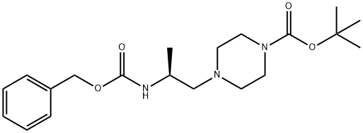 (S)-tert-butyl 4-(2-(benzyloxycarbonylamino)propyl)piperazine-1-carboxylate Structure