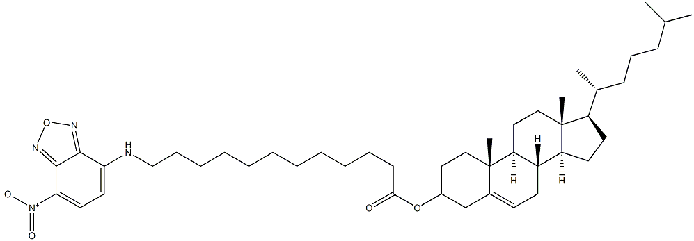 5-cholesten-3-ol 12-[(7-nitro-2-1,3-benzoxadiazol-4-yl)aMino]dodecanoate 구조식 이미지