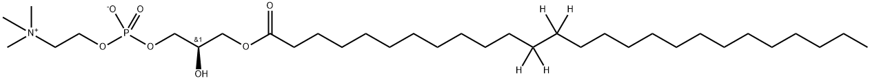 1-hexacosanoyl-d4-2-hydroxy-sn-glycero-3-phosphocholine 구조식 이미지