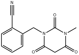 Benzonitrile, 2-[(tetrahydro-3-Methyl-2,4,6-trioxo-1(2H)-pyriMidinyl)Methyl]- Structure