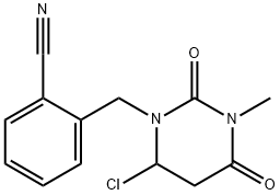 Benzonitrile, 2-[(6-chlorotetrahydro-3-Methyl-2,4-dioxo-1(2H)-pyriMidinyl)Methyl]- 구조식 이미지