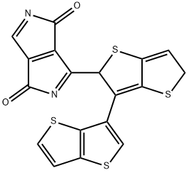 3,6-Di(thieno[3,2-b]thiophen-2-yl)pyrrolo[3,4-c]pyrrole-1,4(2H,5H)-dione 구조식 이미지