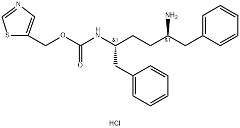 thiazol-5-ylMethyl (2R,5R)-5-aMino-1,6-diphenylhexan-2-ylcarbaMate hydrochloride 구조식 이미지