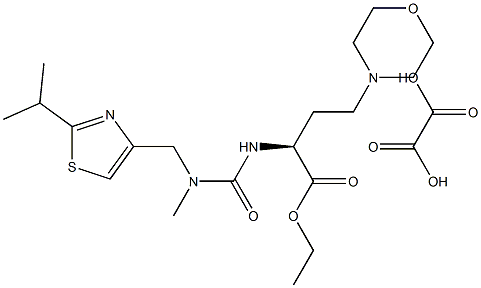 (S)-Ethyl-2-(3-((2-isopropylthiazol-4-yl)Methyl)-3-Methylureido)-4-Morpholinobutanoate oxalate Structure