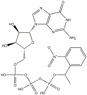 P(3)-1-(2-nitro)phenylethylguanosine 5'-O-triphosphate Structure