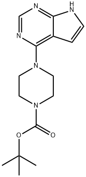 tert-Butyl 4-(7H-pyrrolo[2,3-d]pyriMidin-4-yl)piperazine-1-carboxylate Structure