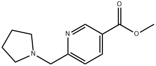 Methyl 6-(pyrrolidin-1-ylMethyl)nicotinate 구조식 이미지