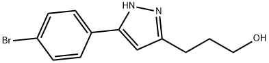 3-(3-(4-BroMophenyl)-1H-pyrazol-5-yl)propan-1-ol 구조식 이미지