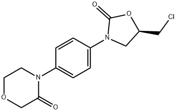 (R)-4-(4-(5-(chloroMethyl)-2-oxooxazolidin-3-yl)phenyl)Morpholin-3-one 구조식 이미지