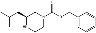 (S)-Benzyl 3-isobutylpiperazine-1-carboxylate hydrochloride Structure