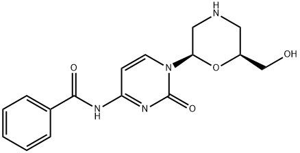 N-[1,2-dihydro-1-[(2R,6S)-6-(hydroxyMethyl)-2-Morpholinyl]-2-oxo-4-pyriMidinyl]- BenzaMide 구조식 이미지