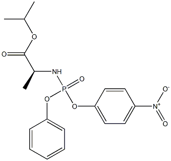 (S)-2-[(S)-(4-Nitro-phenoxy)-phenoxy-phosphorylaMino]propionic acid Isopropyl ester Structure