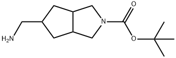 5-(AMinoMethyl)hexahydrocyclopenta[c]pyrrole-2(1H)-carboxylic acid 1,1-diMethylethyl ester 구조식 이미지