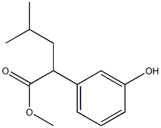 메틸2-(3-하이드록시페닐)-4-메틸펜타노에이트 구조식 이미지