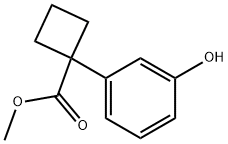 Methyl 1-(3-hydroxyphenyl)cyclobutanecarboxylate 구조식 이미지