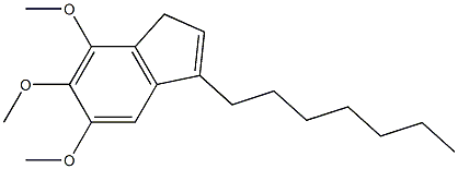 1H-Indene, 3-heptyl-5,6,7-triMethoxy- Structure