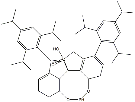 (11aS)-3,7-Bis[2,4,6-tris(1-methylethyl)phenyl]-10,11,12,13-tetrahydro-5-hydroxy-diindeno[7,1-de:1',7'-fg][1,3,2]dioxaphosphocin 5-oxide Structure
