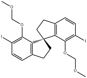 (1S)- 2,2',3,3'-tetrahydro-6,6'-diiodo-7,7'-bis(MethoxyMethoxy)-1,1'-Spirobi[1H-indene] 구조식 이미지
