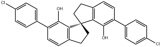 (1S)- 6,6'-bis(4-chlorophenyl)-2,2',3,3'-tetrahydro-1,1'-Spirobi[1H-indene]-7,7'-diol Structure
