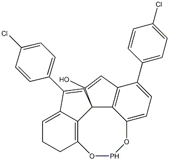 (11aS)-10,11,12,13-Tetrahydro-5-hydroxy-3,7-bis(4-chlorophenyl)-diindeno[7,1-de:1',7'-fg][1,3,2]dioxaphosphocin-5-oxide Structure