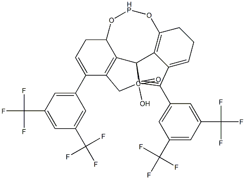 (11aS)-3,7-Bis[3,5-bis(trifluoromethyl)phenyl]-10,11,12,13-tetrahydro-5-hydroxy-diindeno[7,1-de:1',7'-fg][1,3,2]dioxaphosphocin 5-oxide Structure