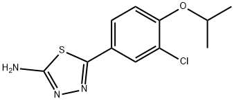 5-{3-chloro-4-[(1-Methylethyl)oxy]phenyl}-1,3,4-thiadiazol-2-aMine 구조식 이미지