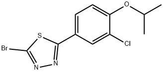 2-broMo-5-{3-chloro-4-[(1-Methylethyl)oxy]phenyl}-1,3,4-thiadiazole 구조식 이미지