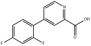 4-(2,4-Difluorophenyl)picolinic acid Structure