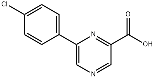 6-(4-Chlorophenyl)pyrazine-2-carboxylic Acid Structure