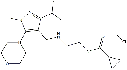 CyclopropanecarboxaMide, N-[2-[[[1-Methyl-3-(1-Methylethyl)-5-(4-Morpholinyl)-1H-pyrazol-4-yl]Methyl]aMino]ethyl]-, hydrochloride Structure