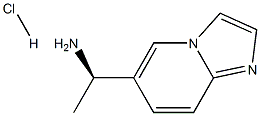 (R)-1-(H-이미다조[1,2-a]피리딘-6-일)에타나민염산염 구조식 이미지