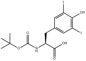 Boc-3,5-diiodo-DL-tyrosine 구조식 이미지