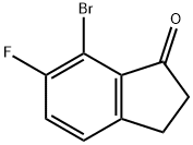 7-BROMO-6-FLUORO-1-INDANONE Structure