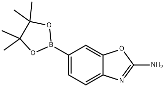 6-(4,4,5,5-tetramethyl-1,3,2-dioxaborolan-2yl)benzo[d]oxazol-2-amine Structure