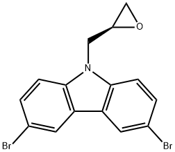(S)-3,6-dibroMo-9-(oxiran-2-ylMethyl)-9H-carbazole Structure