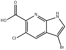 3-BroMo-5-chloro-7-azaindole-6-carboxylic acid 구조식 이미지