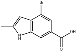 4-BroMo-2-Methyl-1H-indole-6-carboxylic acid Structure