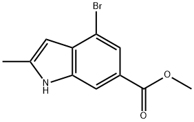 4-BroMo-2-Methyl-1H-indole-6-carboxylic acid Methyl ester Structure