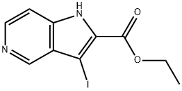 3-Iodo-5-azaindole-2-carboxylic acid ethyl ester Structure