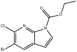 5-BroMo-6-chloro-1-ethoxycarbonyl-7-azaindole 구조식 이미지