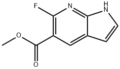 6-Fluoro-7-azaindole-5-carboxylic acid Methyl ester Structure