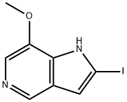 2-Iodo-7-Methoxy-5-azaindole 구조식 이미지