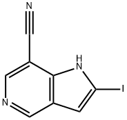 7-Cyano-2-iodo-5-azaindole Structure