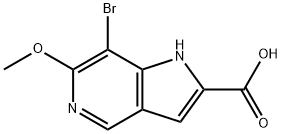 7-BroMo-6-Methoxy-5-azaindole-2-carboxylic acid 구조식 이미지