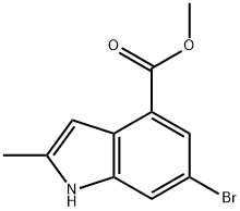 6-BroMo-2-Methyl-1H-indole-4-carboxylic acid Methyl ester Structure